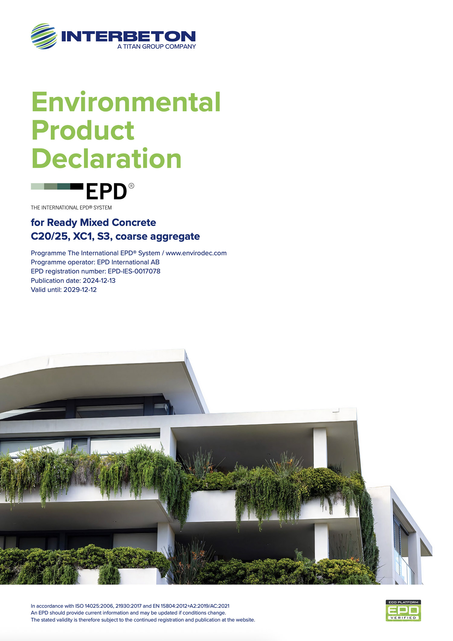 C20/25, XC1, S3, coarse aggregate