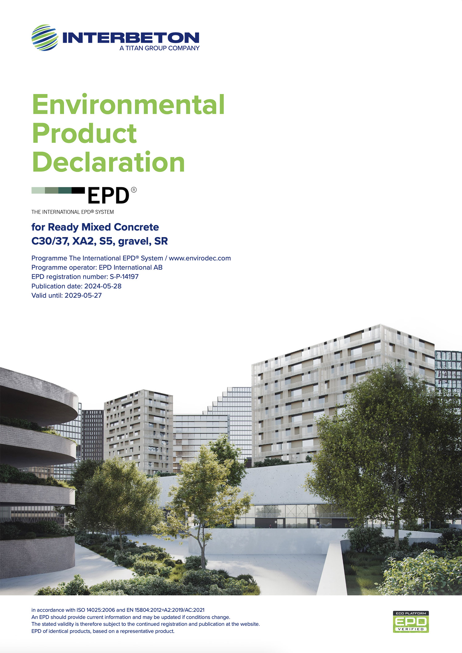 C30/37, XA2, S5, gravel, SR